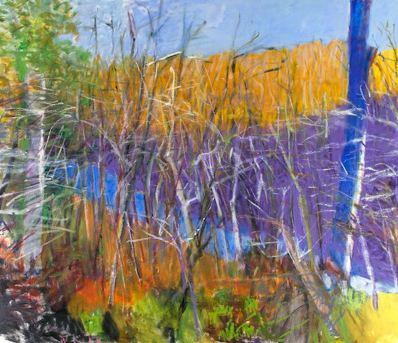 Wolf Kahn, <em>Upper Potomac III</em>, 2010, oil on canvas,  52 x 60 inches, © 2020 Wolf Kahn / Licensed by VAGA at Artists Rights Society (ARS), NY