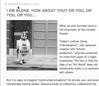 <i>A recent post from the Chelsea Rabbit's blog enumerates ideas about collectivity.</i>