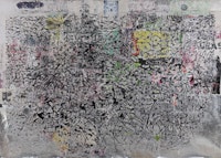 <i>Mark Bradford. “The World Is Flat,” (2007). Mixed-Media collage on canvas. 101 1/4” x 142 1/2</i>