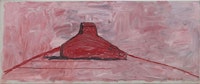Philip Guston, <em>Relic</em>, 1974. Oil on canvas, 35 1/2 x 85 1/4 inches. © The Estate of Philip Guston, courtesy Hauser & Wirth.