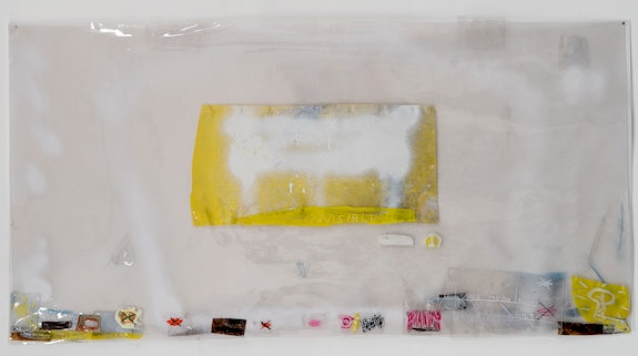 Suzanne Silver, <em>SILENT PROJECTION</em>, 2019. Mixed media on vinyl. Courtesy the artist.