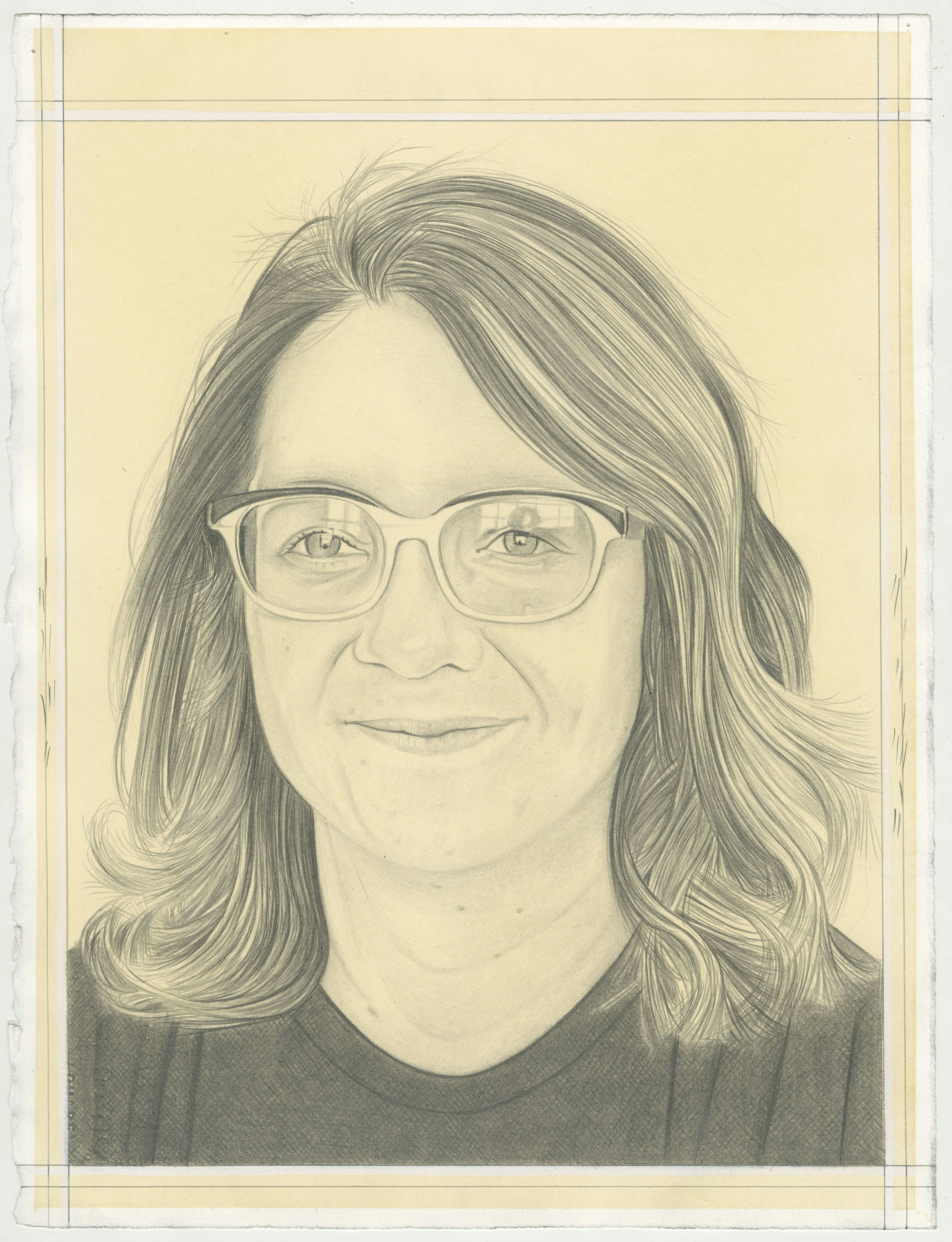 Portrait of Gina Beavers, pencil on paper by Phong H. Bui.