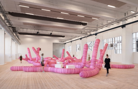 Installation view: David Shrigley, <em>DO NOT TOUCH THE WORMS</em>, Copenhagen Contemporary, 2020. Photo: David Stjernholm.