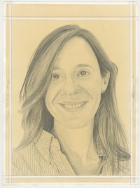 Portrait of Amanda Gluibizzi, pencil on paper by Phong H. Bui.