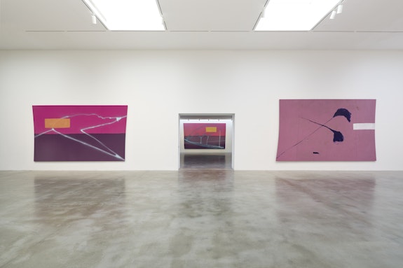 Installation view: <em>Julian Schnabel: The Sad Lament of the Brave, Let the Wind Speak and Other Paintings, </em>510 West 25th Street, New York, September 18–October 24, 2020. Photography courtesy Pace Gallery.