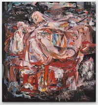 Cecily Brown, <em>When this kiss is over</em>, 2020. Oil on linen, 89 x 83 inches. © Cecily Brown. Courtesy Paula Cooper Gallery, New York. Photo: Steven Probert.