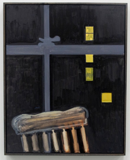 Lois Dodd, <em>Chair, Night Window</em>, 2016. Courtesy the artist and 1969 Gallery (Matthew Carlson).