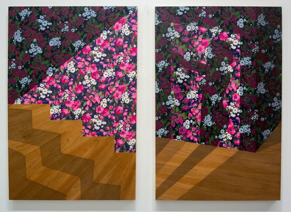 Adrienne Elise Tarver, <em>Shadows Approached from the Corners</em> and <em>She Preferred the Mystery of Shadows Over the Disappointment of an Empty Room</em> (both 2018). Courtesy the artist and 1969 Gallery (Matthew Carlson).