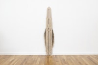 Tanya Aguiñiga, <em>Extraño 1</em>, 2020. Cotton, flax, 82 x 19 x 5 inches. Courtesy Volume Gallery.</em>