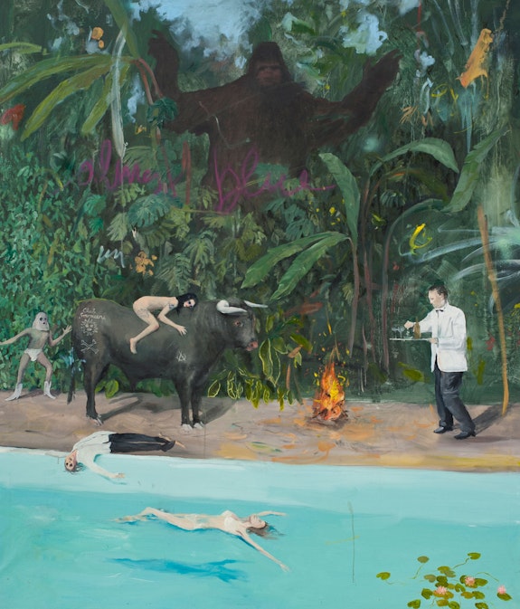 Philip Mueller, <em>Bonjour Tristesse</em>, 2020. Oil on canvas 160 x 140 cm. Courtesy Carbon 12. Copyright the Artist. 