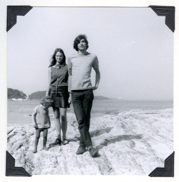 Kate Berrigan, Anne Waldman, and Lewis, 1968. Photo: Ted Berrigan. Included in <em>Bustin’s Island ’68</em>. 