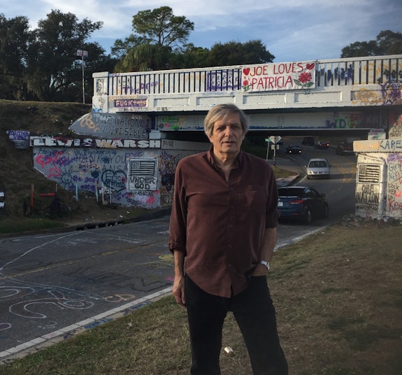 Lewis at the Graffiti Bridge, 2016,  Pensacola, Florida. Photo: Jamey Jones. 