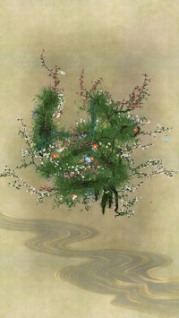 teamLab, <em>Life Survives by the Power of Life</em>, 2011. Single-channel digital work; calligraphy by Sisyu, 6 minutes, 23 seconds. Asia Society, New York. Video still courtesy artist and Pace Gallery.