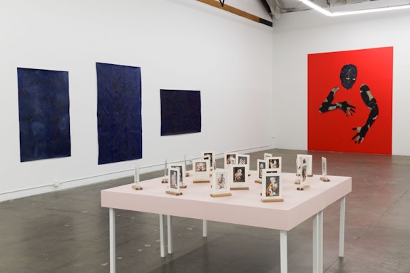 Installation view: <em>Felipe Baeza: Through the Flesh to Elsewhere</em>, The Mistake Room, Los Angeles, California, 2020. Courtesy The Mistake Room. 