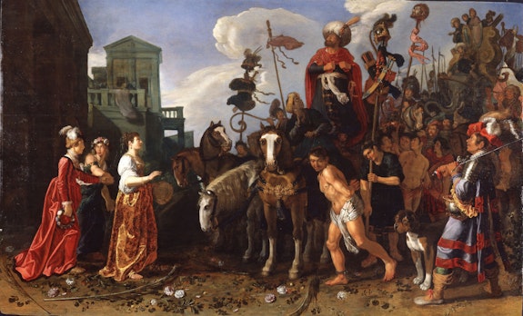 Pieter Lastman, <em>Jephthah and his daughter</em>, 1611. Oil on wood, 48 1/5 x 78 3/4 inches. Courtesy the Kunst Museum Winterthur, gift from the Jakob Briner Foundation.