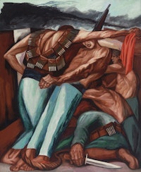 José Clemente Orozco, <em>Barricade (Barricada)</em>, 1931. Oil on canvas, 55 × 45 inches. Museum of Modern Art, New York; given anonymously. © 2019 Artists Rights Society (ARS), New York / SOMAAP, Mexico City. Image © The Museum of Modern Art / Licensed by SCALA / Art Resource, NY.