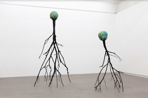 Krištof Kintera, <em>Nervous Trees</em>, 2013. Electromechanical sculptures. Courtesy Ikon Gallery, Birmingham.