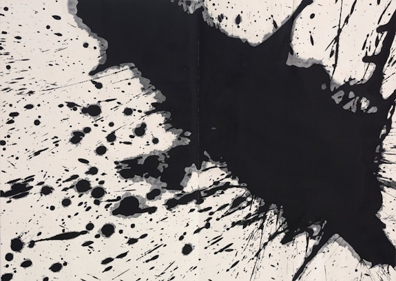 Lindy Lee, <em>The Dark </em>(detail), 1999. Ink on Chinese accordion book. Courtesy the artist and Sullivan+Strumpf, Sydney and Singapore, © the artist. Photo: Jessica Maurer.