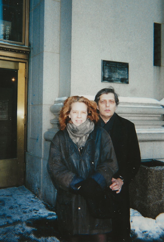 Katt Lissard and Lewis, City Hall, New York. January, 2001. Photo: KB Nemcosky.