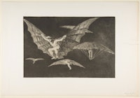 Francisco de Goya y Lucientes, <em>A Way of Flying, from Disparates</em>, ca. 1816–23 (published 1864). Etching, aquatint and drypoint, 13 3/16 × 19 1/16 inches. Courtesy The Metropolitan Museum of Art, New York.