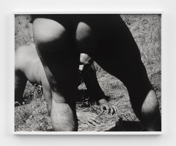 Mark McKnight, <em>Beggar II</em>, 2021. Gelatin silver print, 24 × 30 inches. Courtesy Klaus Von Nichtssagend Gallery, New York.