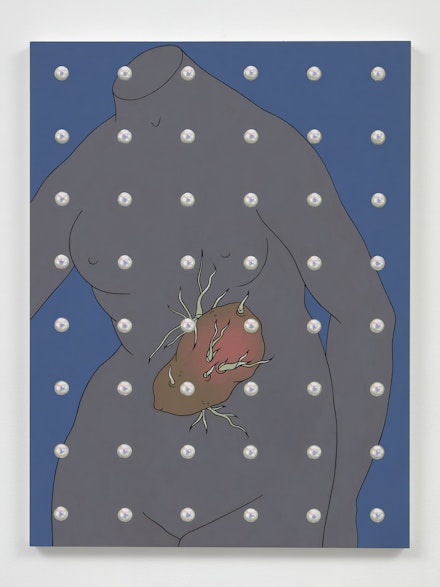 Caitlin Keogh, <em>Figure 2</em>, 2021. Acrylic on panel, 22 3/4 x 17 inches. Courtesy Overduin & Co.