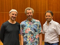 Jorge Rossy, Jakob Bro, and Arve Henriksen. Photo by Andreas Koefoed.
