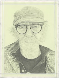 Portrait of Paul McCarthy, pencil on paper by Phong H. Bui.