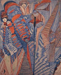 Madge Gill, “Untitled” (1939). Ink on card, 63.5×52 cm. Collection Irish Museum of Modern Art, Dublin.On loan from the Musgrave Kinley Outsider Art Collection.
