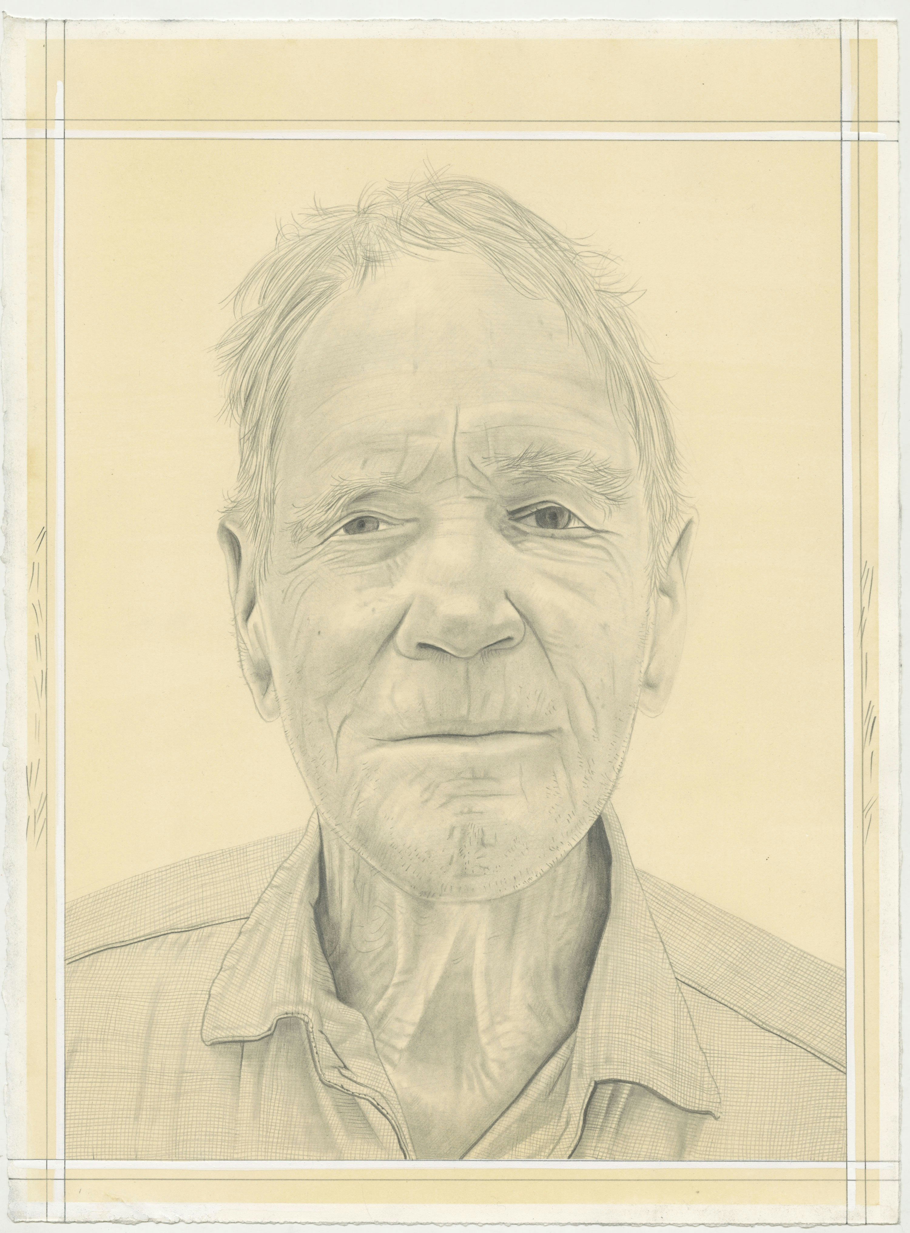 Portrait of Alex Hay, pencil on paper by Phong H. Bui.