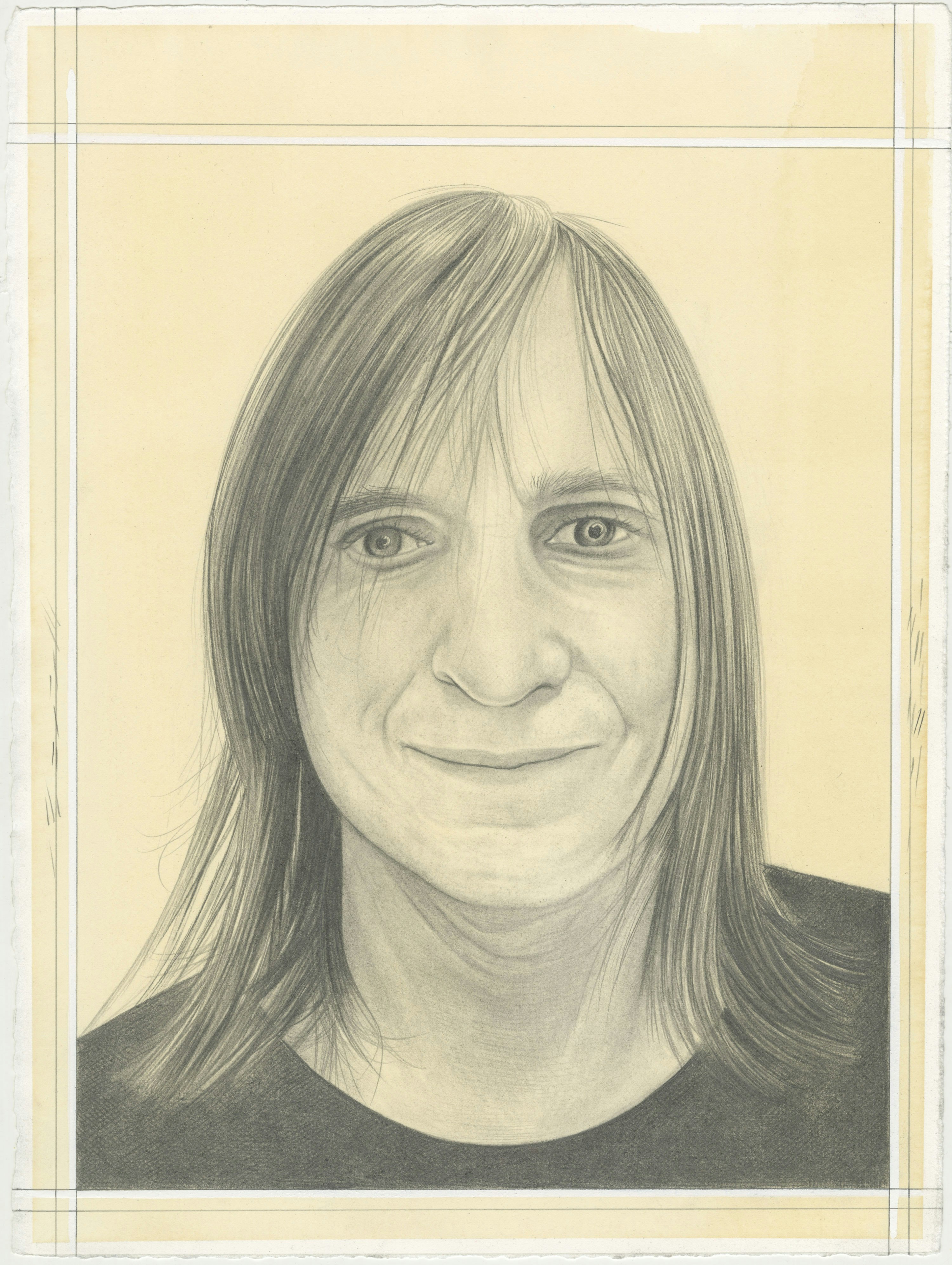 Portrait of McKenzie Wark, pencil on paper by Phong H. Bui