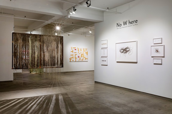 Installation view: <em>No W here: Alice Hope, Bastienne Schmidt, Toni Ross</em>, Ricco/Maresca, New York, 2021. Courtesy Ricco/Maresca. Photo: Jenny Gorman.