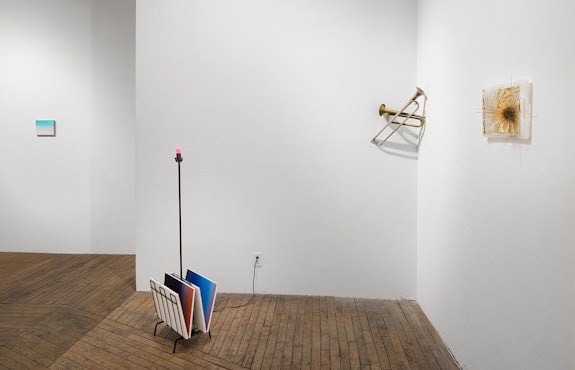 Installation view: <em>fetch fiddle fidget</em>, La Mama Galleria, New York, 2021. Photo: Etienne Frossard.