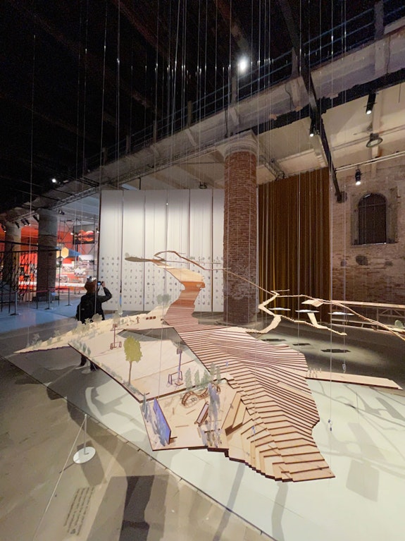 Enlace Arquitectura, <em>The Complete City: La Palomera, Acknowledgement and Celebration</em>, 2018-2020. Installed at 17th Venice Biennale of Architecture, Venice, 2021. Photo: Rafael Peña Madriz and Enlace Arquitectura. © Enlace Arquitectura