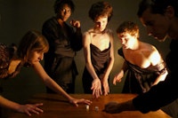 From <i>The Cenci</i>, pictured left to right: Lauren Blumenfeld, Tanisha Thompson, Anna Fitzwater, Alexander Nifong. Photo by Josef Astor. 