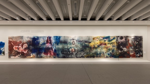 Installation view: Cai Guo Qiang: <em>Encounter with the Unknown</em>, Museum of Art Pudong, Shanghai, 2021. Courtesy Cai Studio. Photo: Gu Kenryou.