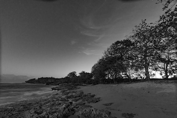 Civil dawn at one of Playuela’s rocky beaches.