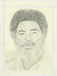 Portrait of Jorge Pardo, pencil on paper by Phong H. Bui.