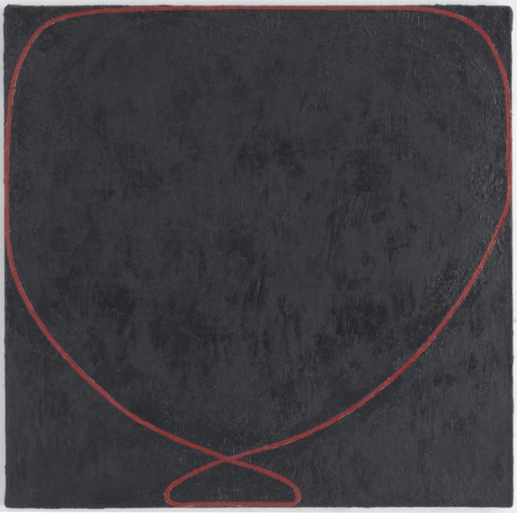 Elizabeth Murray, <em>Black Painting</em>, 1974. Oil on canvas, 29 x 29 inches. © The Murray-Holman Family Trust / Artists Rights Society (ARS), New York.
