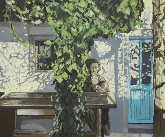 Polina Barskaya, <em>Sunlight in Kurili</em>, 2020. Acrylic on panel, 20 x 24. Courtesy Monya Rowe Gallery, New York.