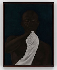 Cinga Samson, <em>Lincede 4, </em>2021. Oil on canvas, 17 3/4 x 13 3/4 inches. Courtesy FLAG Art Foundation, New York.