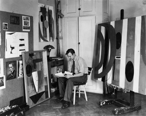 Robert Motherwell in his Greenwich Village studio, ca. 1945.