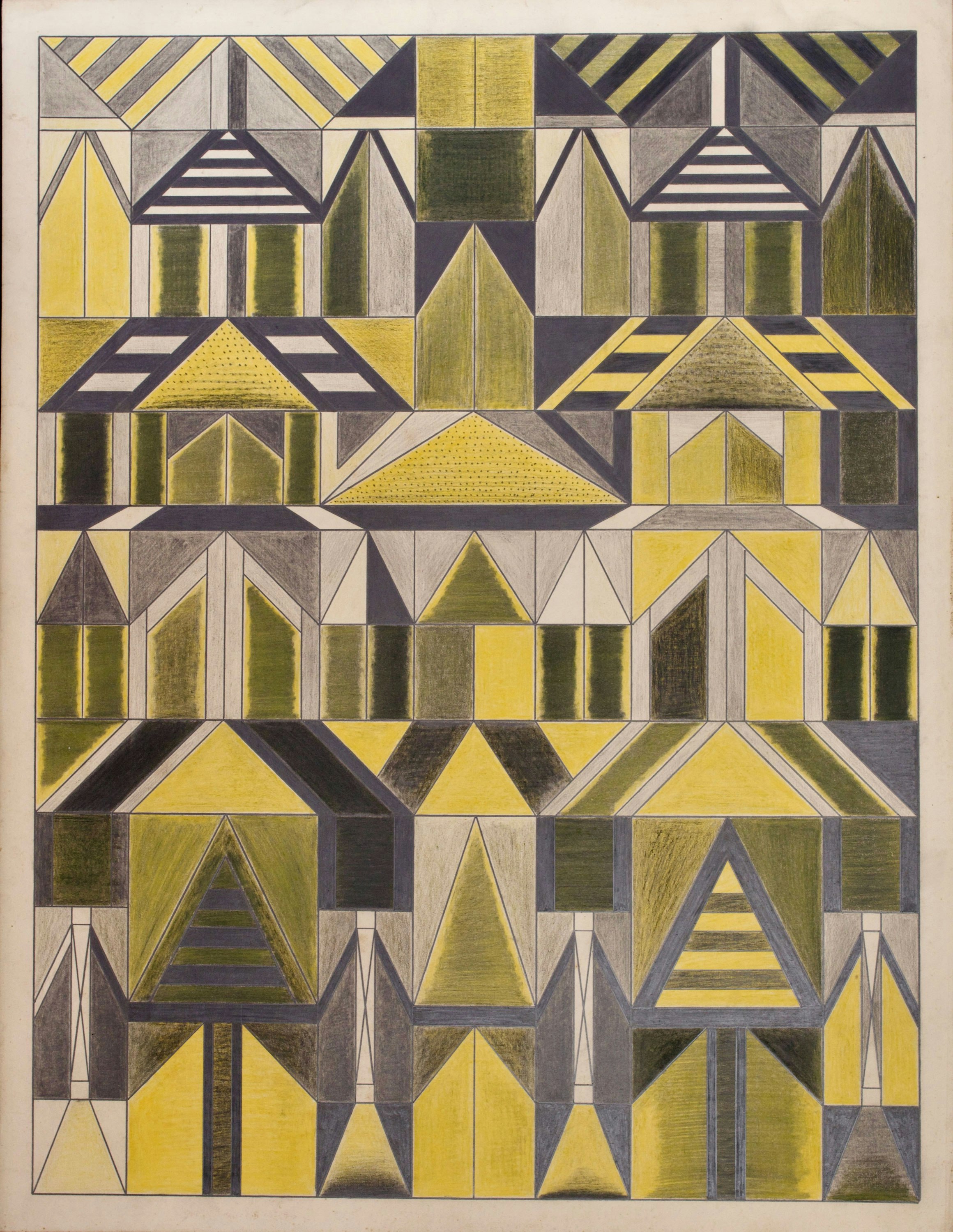Domingo Guccione, <em>Untitled</em>, ca. 1930-55. Colored pencil and graphite on paper 25 1/2 x 19 5/8 inches. Courtesy Ricco/Maresca Gallery.