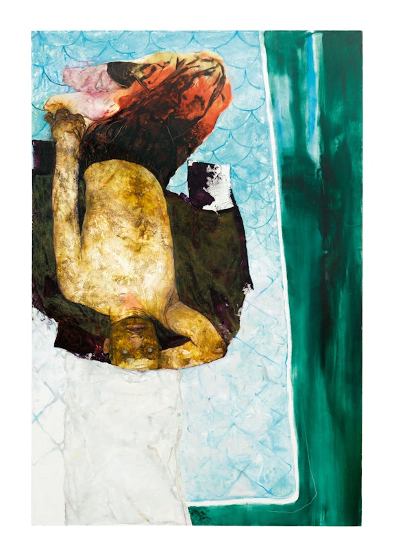 Jennifer Packer, <em>For James (III)</em>, 2013. Oil on canvas, 72 x 48 inches. Private collection. © Jennifer Packer. Courtesy Sikkema Jenkins & Co., New York, and Corvi-Mora, London. Photo: Marcus Leith.