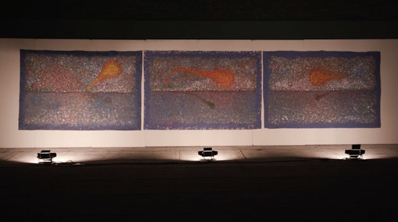 Installation view:  <em>In Support</em>, The Kitchen, New York, 2021. Pictured: Papo Colo, <em>Ceremonies</em>, 2021.