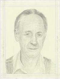 Portrait of Neil Jenney, pencil on paper by Phong H. Bui.