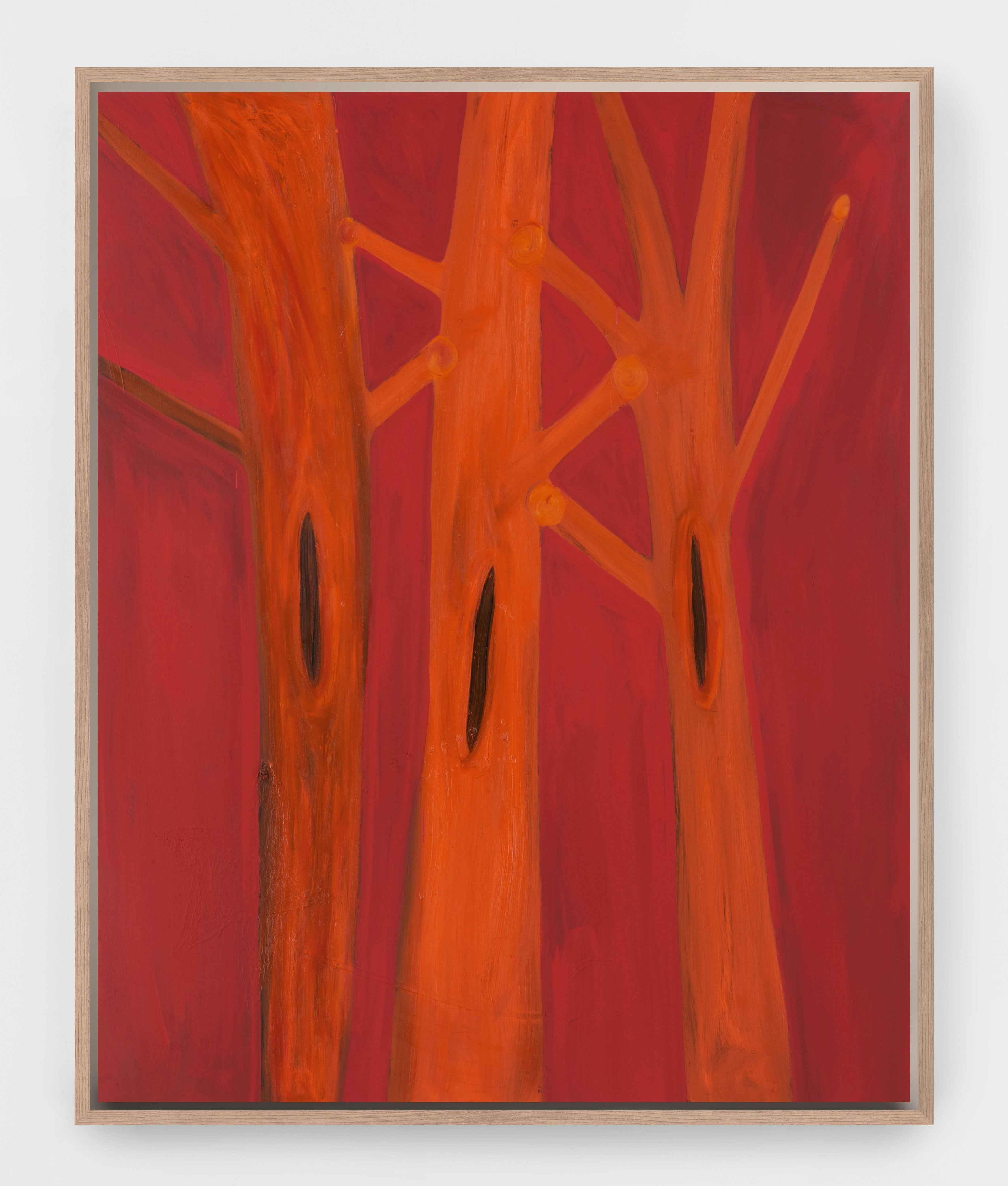 Marcus Jahmal, <em>Tree still</em>, 2021. Oil on canvas, 60 x 48 inches. © Marcus Jahmal. Courtesy the artist and Anton Kern Gallery, New York.