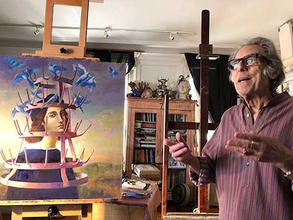 Carlo Maria Mariani in his studio, 2019. Photo: David Ebony.