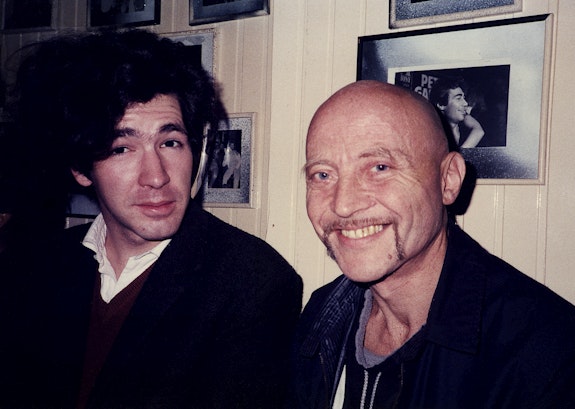 Sylvère Lotringer with Mike Hentz, Berlin, 1985. Courtesy Iris Klein.