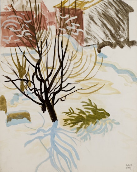 Charles Burchfield, <em>Snow Scene with Black Tree</em>, c. 1916. Watercolor on paper. Courtesy DC Moore Gallery, New York. 